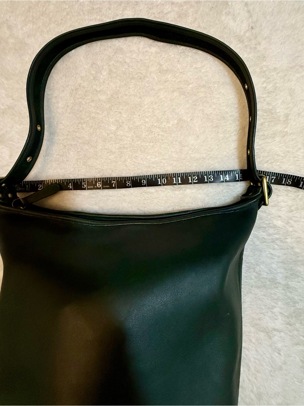 RARE! Vintage Coach Legacy XL Duffle 9085, Bottle Green Leather, Great Condition - Picture 7 of 14